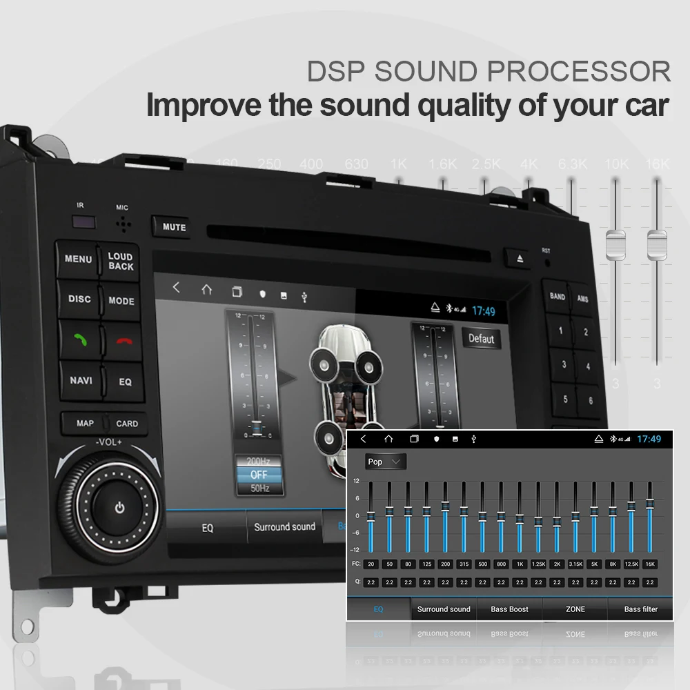 Isudar H53 4G Android 2 Din Авто радио для Mercedes/Benz/Sprinter/W169/B200/B class автомобильный