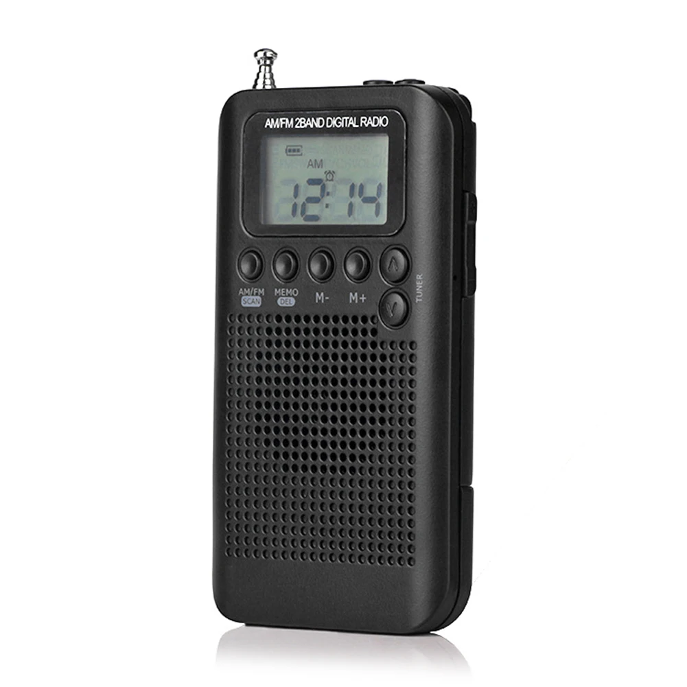 Цифровой дисплей карманное радио AM FM HRD-104 портативный w/ 40 мм драйвер динамик