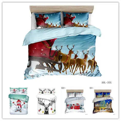 Классические рождественские комплекты постельного белья рождественский