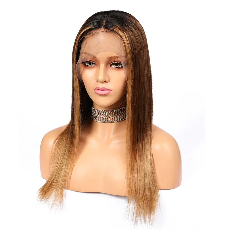 Addbeauty парики из натуральных волос на кружеве, бразильские волосы Remy с эффектом омбре, прямые парики 13x4 13x6, парики из 370 искусственных волос