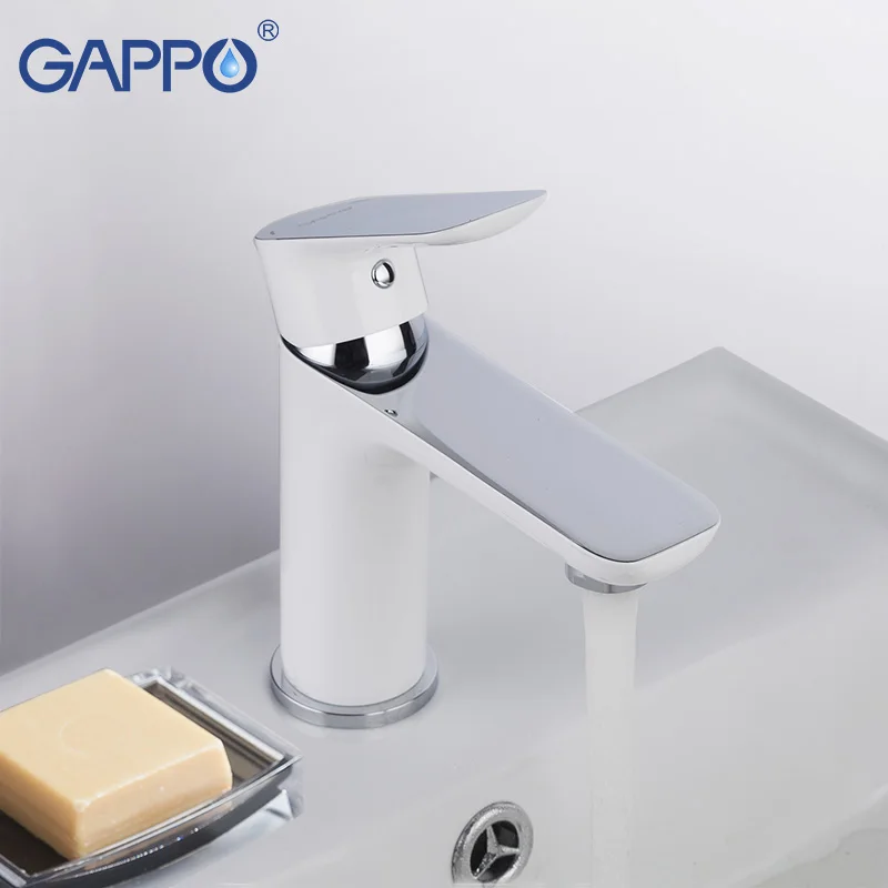 GAPPO белый смеситель для раковины ванной комнаты латунные краны воды крепление на