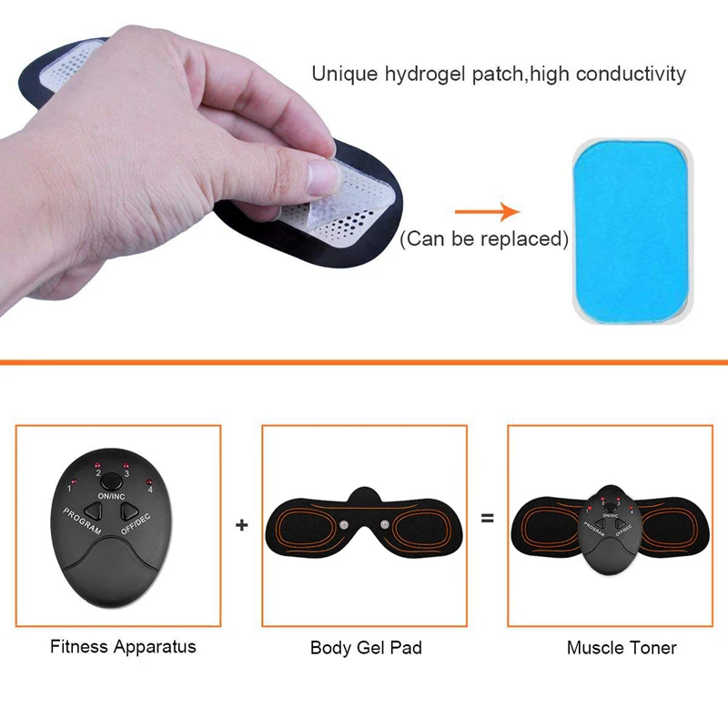 Умный Фитнес ABS стимулятор тренажер для пресса Электрический мышечный массажер