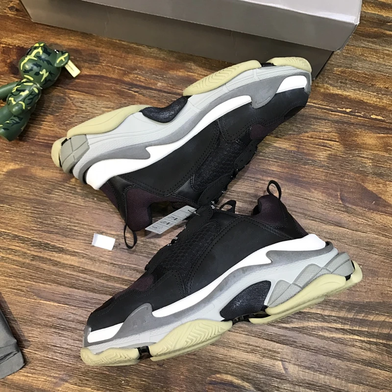 Мужские и женские кроссовки Triple S Модные Дизайнерские для бега брендовая обувь