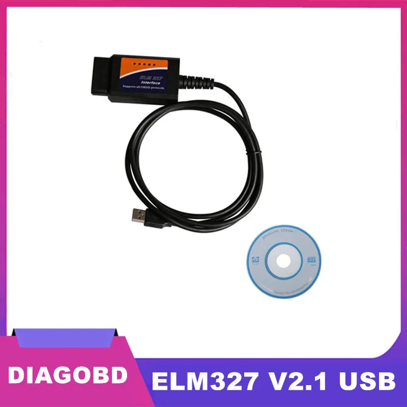 ELM327 V2.1 сканер Программное обеспечение USB пластик с чипом FT232RL|v2.1 elm327|chip scannerelm327 usb