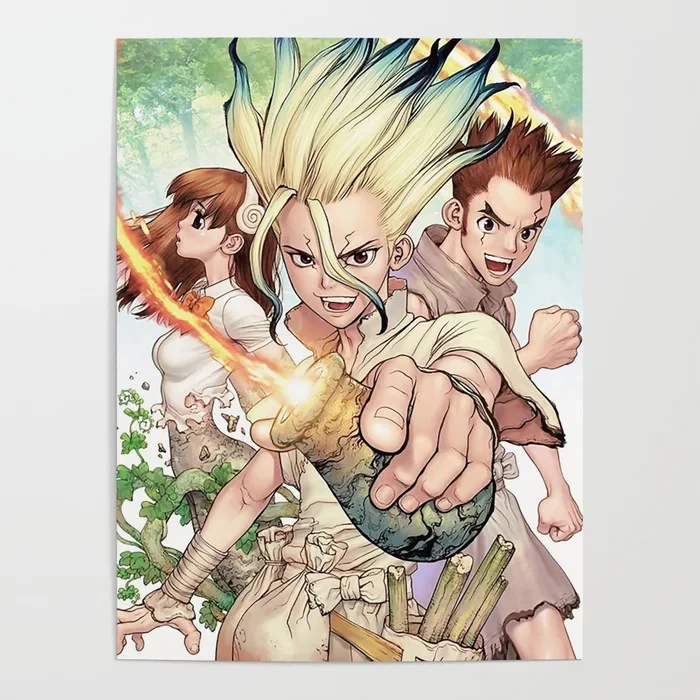 

Home Decoration Hd Prints Painting Japanese Anime Pictures Wall Art Modular Canvas Dr Stone Poster Bedside Background No Frame