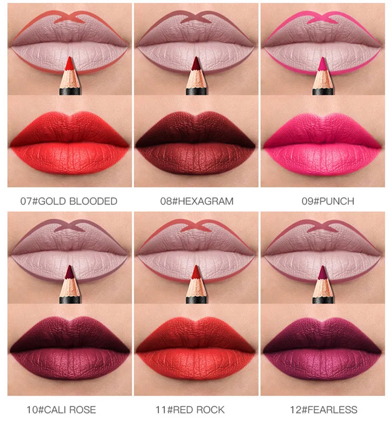 1 шт. Новинка Pudaier Lipliner Nude губная помада карандаш стойкий водонепроницаемый матовый для макияжа, косметика для губ 36 цветов