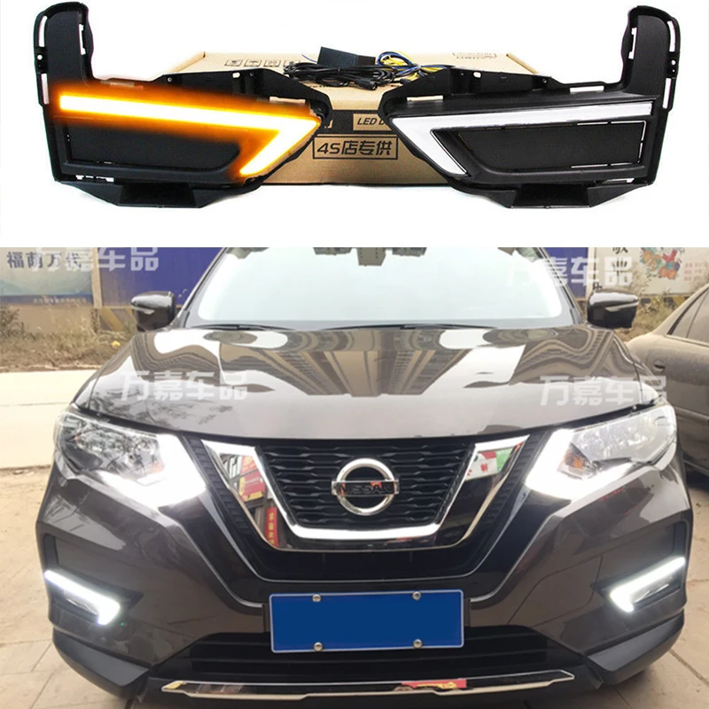 1 пара для Nissan X-trail T32 Xtrail 2017 2018 2019 желтый Поворотная сигнальная лампа реле