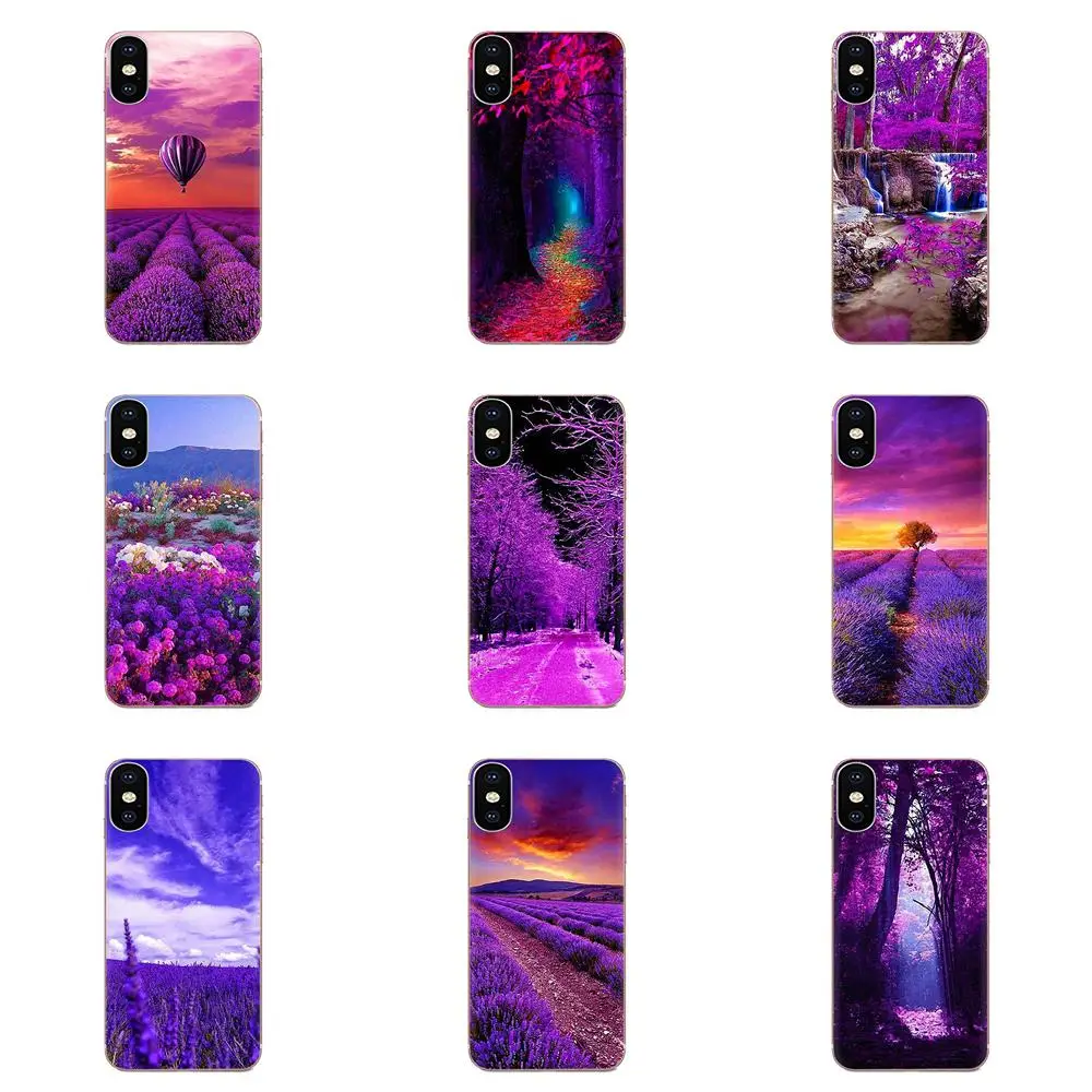 Чехол для телефона с принтом цветок фиолетовый Lavandula Sony Xperia Z Z1 Z2 Z3 Z4 Z5 compact Mini M2 M4 M5