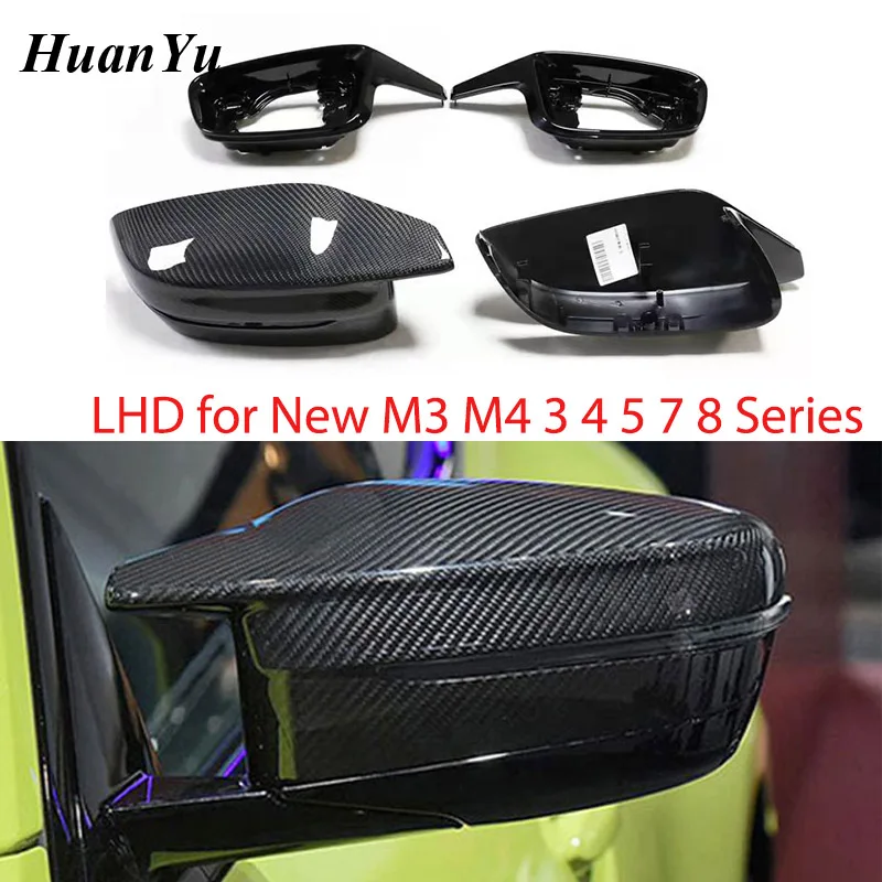 4pcs/set LHD Replacement Mirror Cover M Look for BMW G20 G30 G82 G80 Side Door Rearview Caps Carbon fiber 2019 2020 2021+