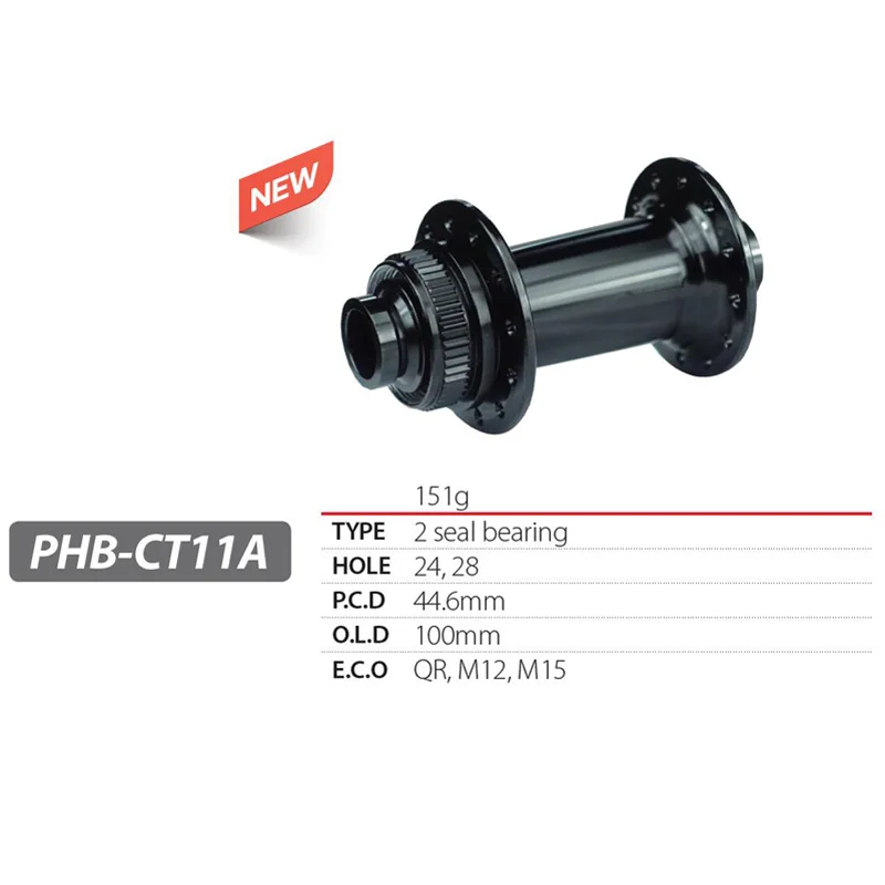 Powerway PHB-CT11 Upgrade to New PHB-CT11A road disc bike hub QR M12 M15 center lock bicycle CT11 front 24H 28H 24 28 | Спорт и