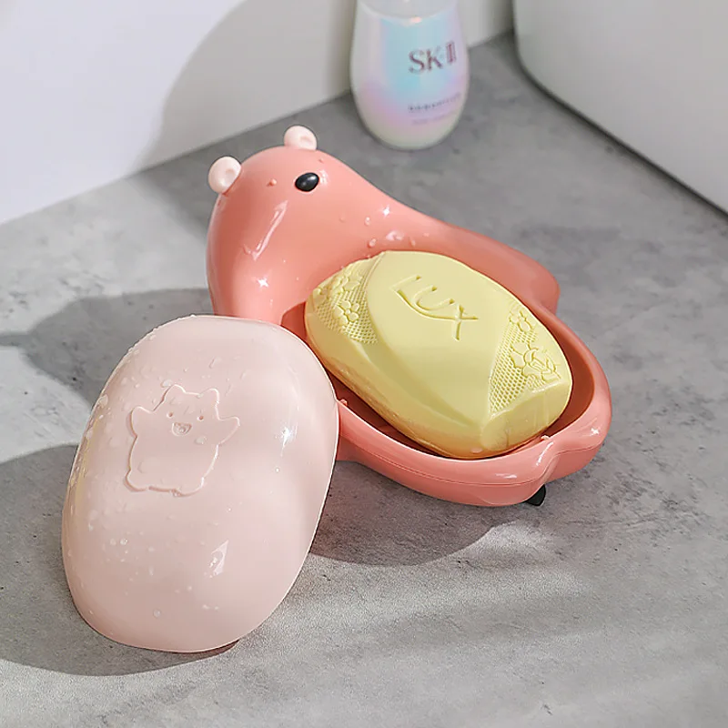 

Draining soap box with lid Bathroom toilet soap box space saving bathroom accessories bathroom organizer Storage Holders