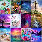 5D алмазная живопись сделай сам, пейзаж, картина стразы, мозаика, Набор для вышивки крестиком, круглая вышивка, Декор для дома