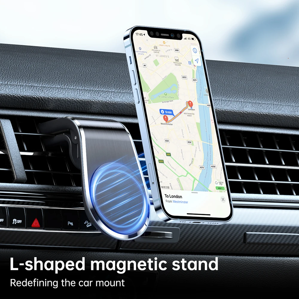 aufu l type magnetic car phone holder mount cell stand smartphone gps support for iphone 13 12 huawei xiaomi redmi samsung free global shipping