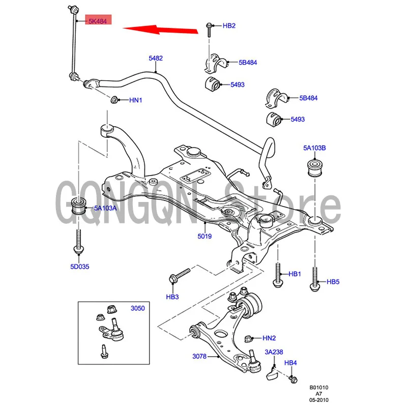 

CAR Stabilizer Ball Head Front Link For dMo nd eoF oc us Rear Parallel Rod Head Stabilizer Link Rod Tie Rod Head