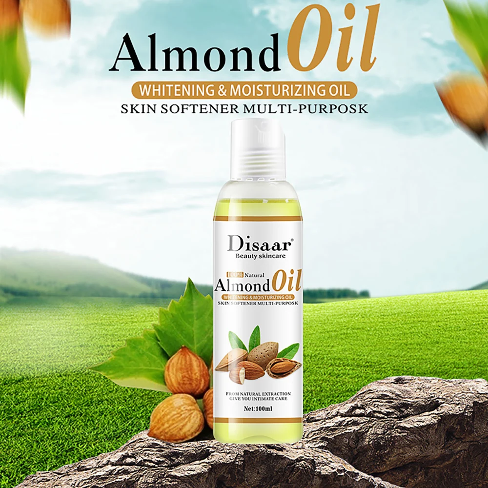 100ml Almond Oil Body Massage Brightening Moisturizing Firming Smoothing Improve Fine Lines Brightens Skin Tone Care |