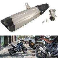 for bristol veloce 500 kovo vintage retro motorcycle customized exhaust pipe double holes tracker silencer funnel tail