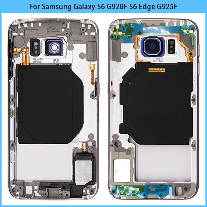 Металлический корпус для Samsung Galaxy S6 G920F Edge G925F средняя рамка Корпус ободок батарея