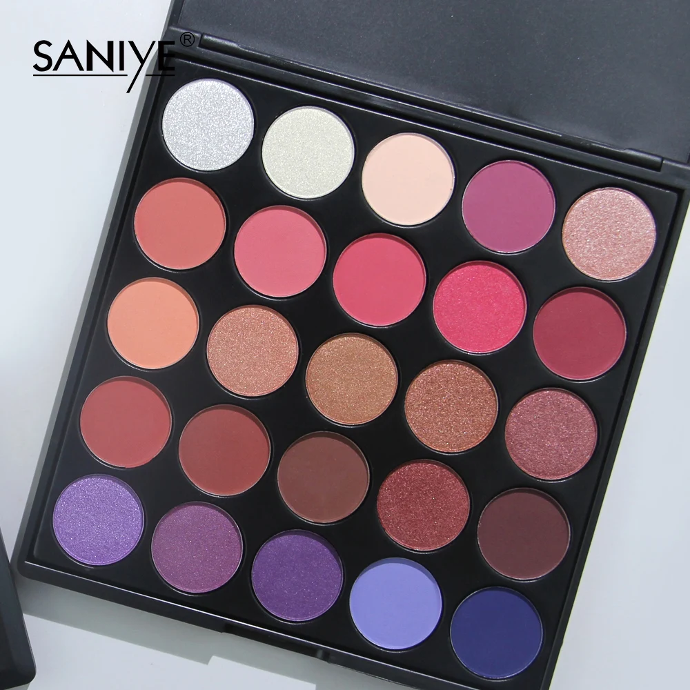 SANIYE 25 цветов водостойкие мерцающие тени для век румяна палитра профессиональные