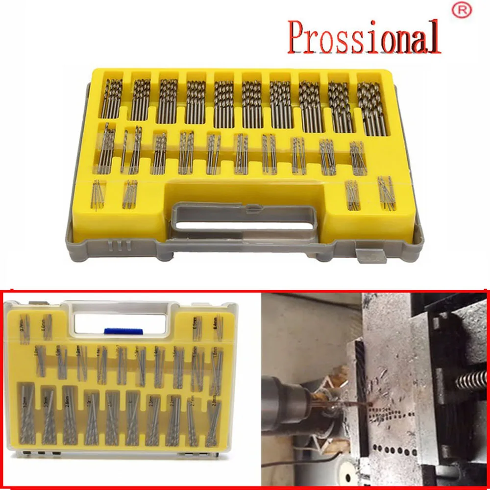 New 150Pcs Mini Micro Power High Speed Steel Drill Bit Twist Kits Set 0.4-3.2mm Accessories Wood Drilling Precision | Инструменты