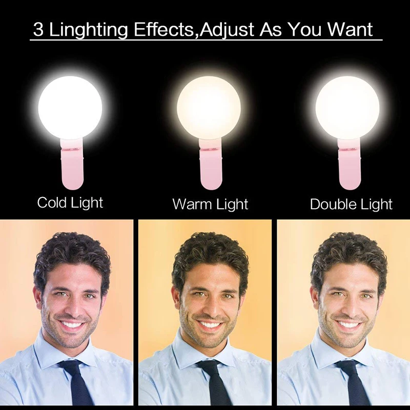 Перезаряжаемый заполняющий свет 10 Led камера повышающая съемка селфи кольцо света