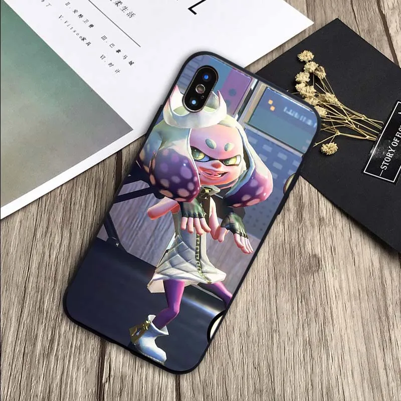 Перламутровый переключатель splatoon 2 Чехол Мягкий силиконовый черный ТПУ Телефон чехол для iPhone 6 6plus 7 8 plus 5 5S SE X XR XS Max - Цвет: H19071102-10.jpg