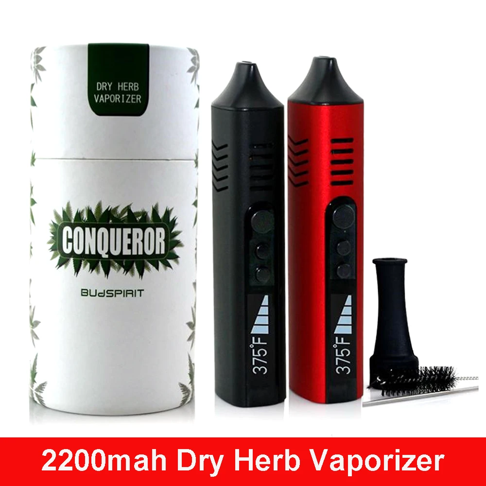 Оригинальный вейп-набор Conqueror для сухой травы 2200 мАч с OLED-дисплеем контроль