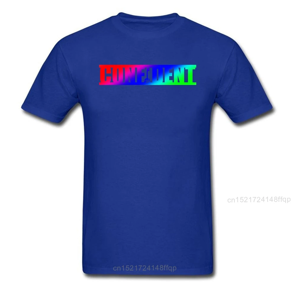 Уверенная в себе Мужская футболка с надписью коротким рукавом для геев черные