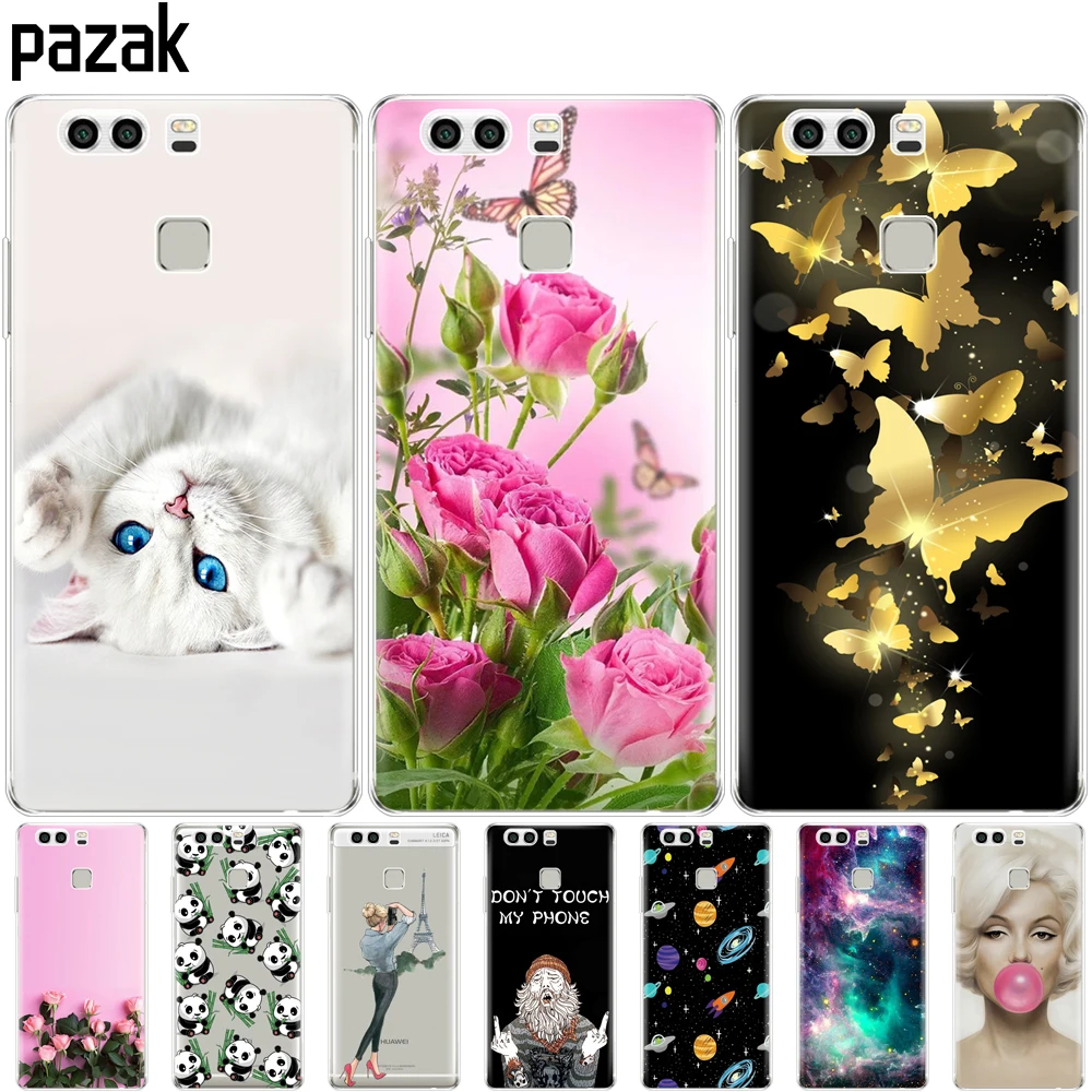 Силиконовый чехол для huawei P9 PLUS мягкий силиконовый из ТПУ p9 lite 2016 защитный