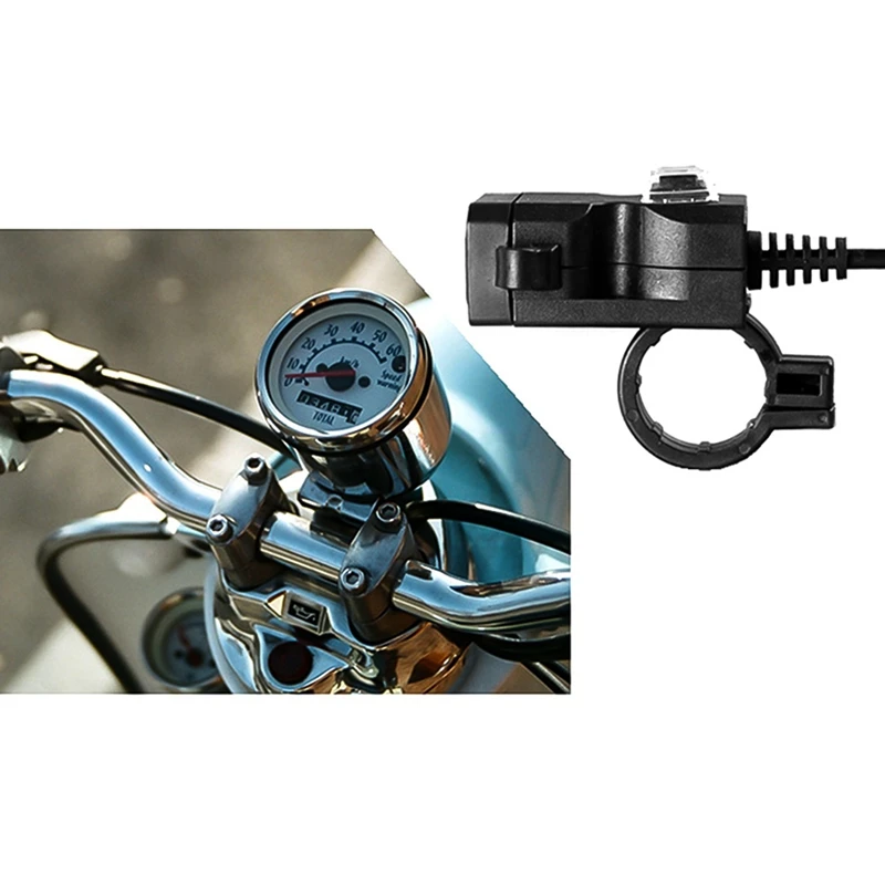 

Dual USB 12V Motorcycle Handlebar Power Charger Outlet Socket Waterproof ATF