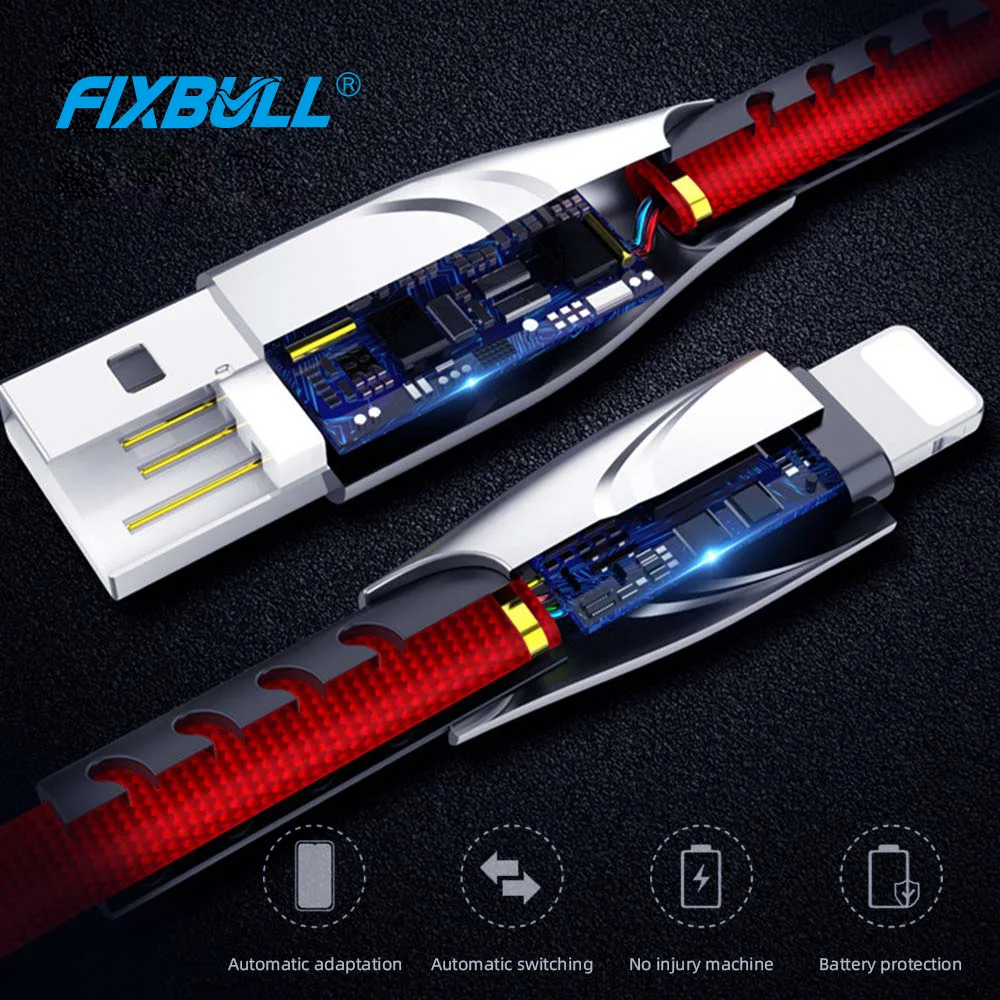 Кабель USB Type-C FIXBULL для Samsung S8 S9 быстрая зарядка А кабель Micro C iPhone 11 X Xr Xs Huawei P30