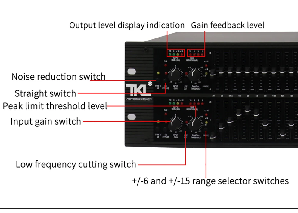 TKL 231 звуковая система аудио оборудование DJ сцена лучшее качество двухканальный 31 полосный графический аудио эквалайзер звуковая система