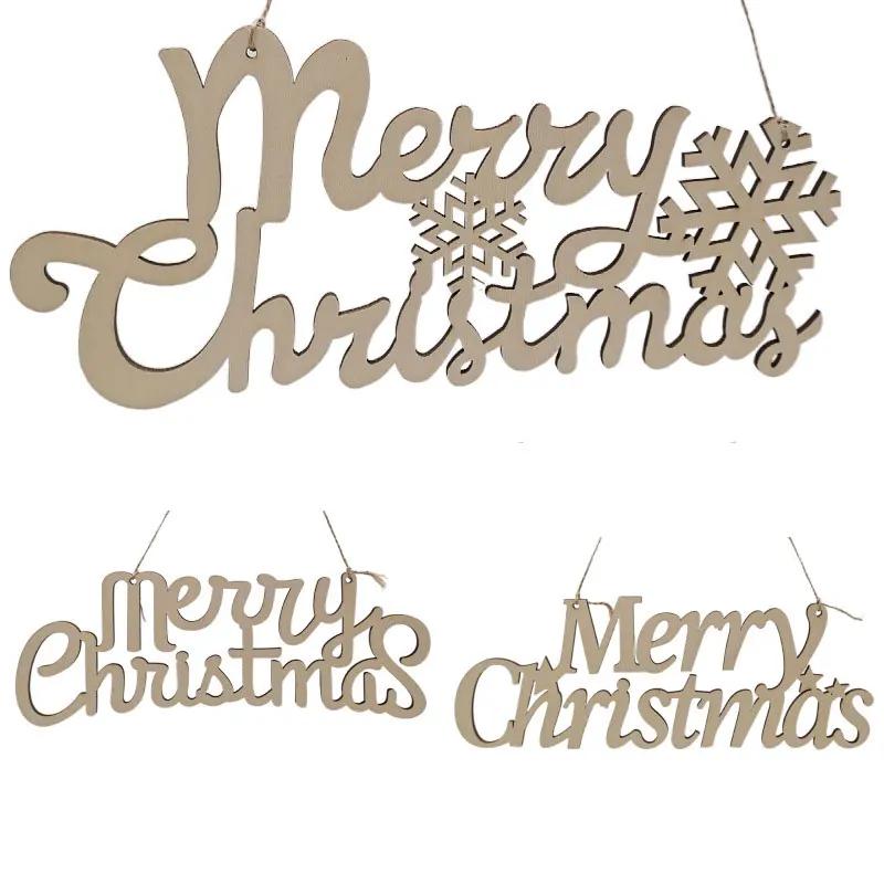 

1 шт. креативный полый в деревянная подвеска с надписью на английском для рождественские украшения домашнего декора нашивки оптом