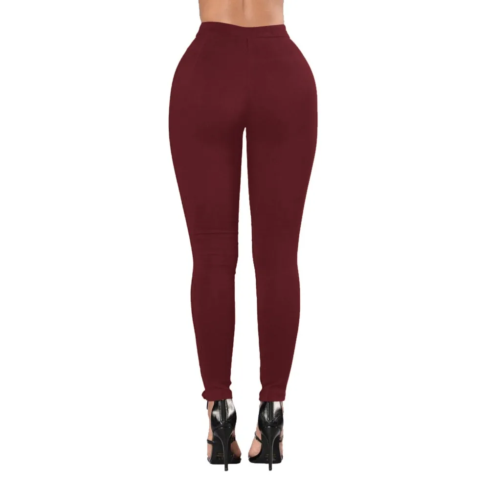 Новинка, Зимние Модные женские рваные джинсы с высокой талией, женские обтягивающие джинсы, женские узкие брюки больших размеров, черные джинсы для мам