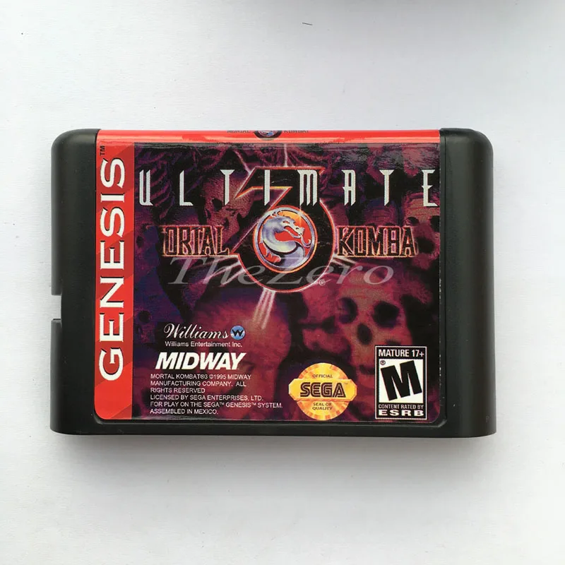 Ultimate Kmbt 3 Mortal EU/JAP Shell для 16-битной игровой карты системы Genesis Sega Mega Drive |