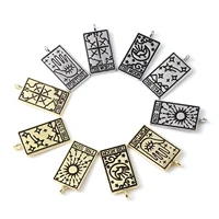 5pcs diy rectangle tarot charms for jewelry making accessories pendants finding diy necklace earring bracelet charms 26mmx13mm