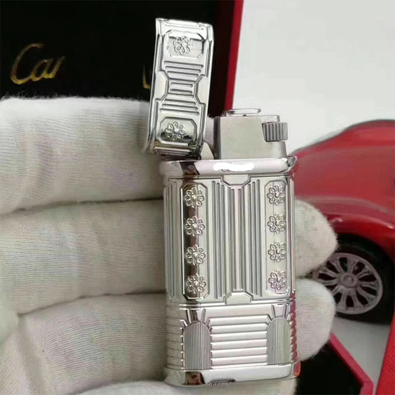 

100% new vintage dupont gas lighter gas cigarette lighter polished jet gasoline flint lighter metal gas lighter