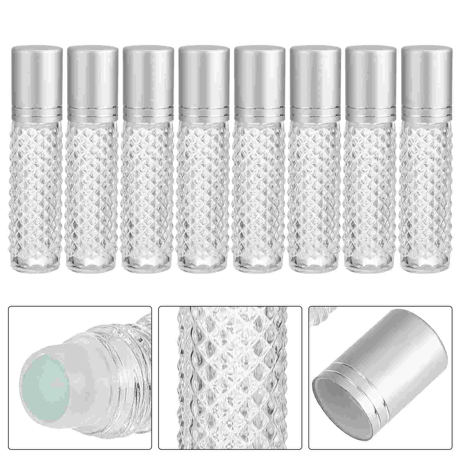 8Pcs Essential Oil Roll-on Bottles Glass Anti-slip Container Roller | Красота и здоровье