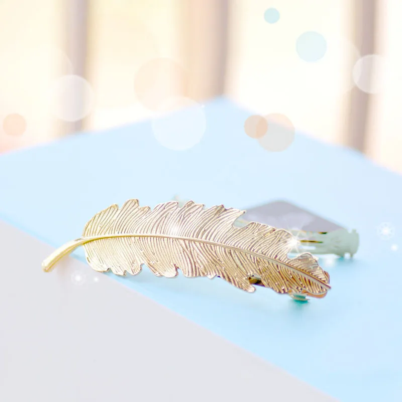 Morkopela 12 см большая металлическая заколка с листиками винтажная шпилька для волос