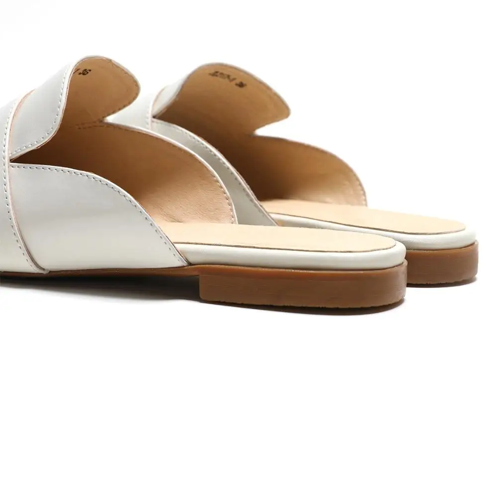 2020 Бесплатная доставка Модные женские мюли ручной работы из натуральной кожи