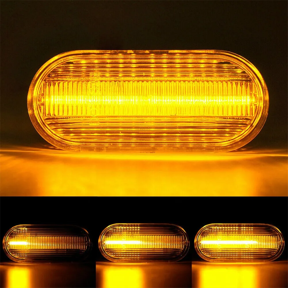 

Turn Signal Side Marker Light 12V 2 Pcs Amber Car Clear Dynamic Kit LED
