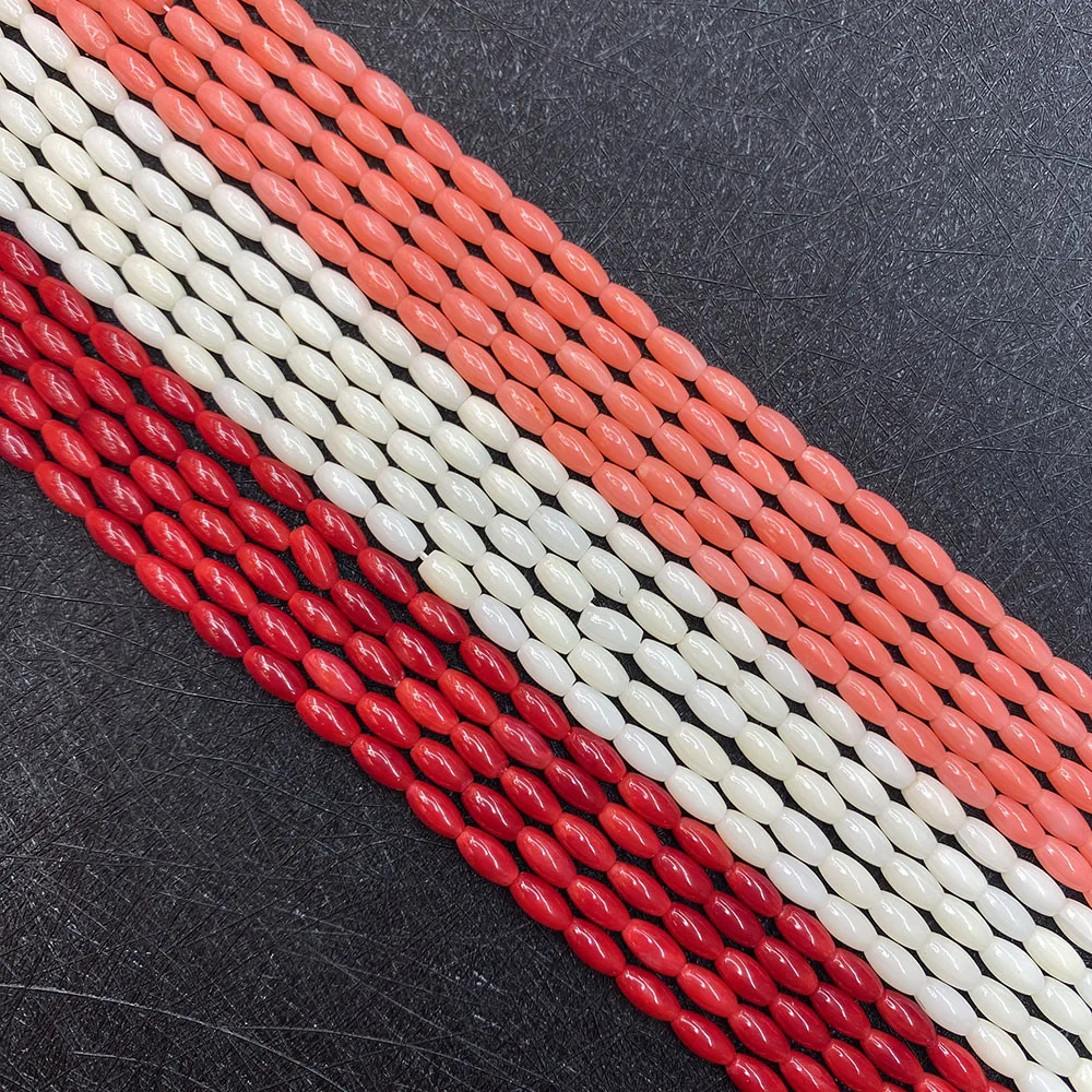 

1 Strand Artificial Coral Bead Rice Bead DIY Handmade Beaded Jewelry Bracelet Necklace Accessories Charm Jewelry Supplies