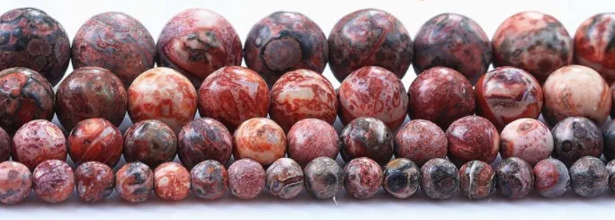 Бесплатная доставка круглые бусины из натурального камня и кожи красного