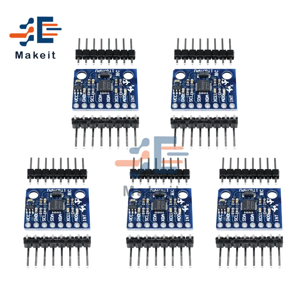 5 шт. GY 521 GY521 MPU 6050 MPU6050 3 оси аналоговый гироскоп Сенсор акселерометр совместимый