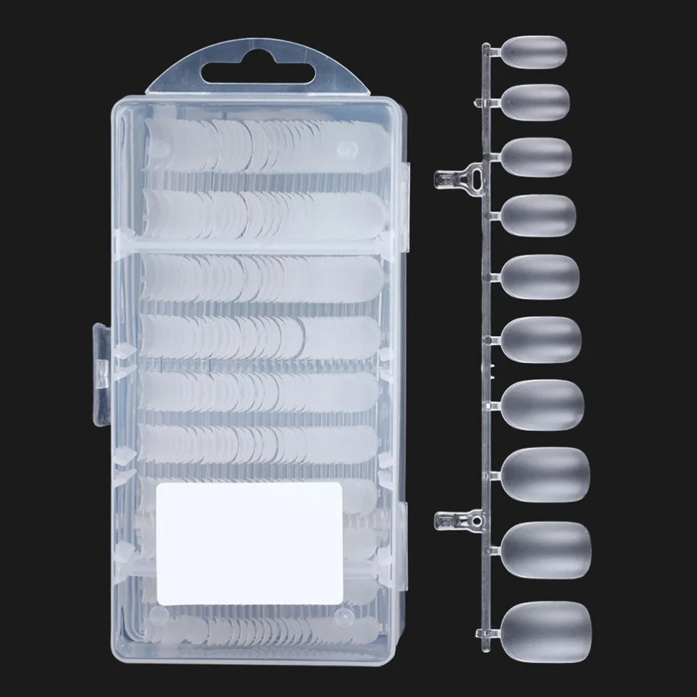 

300PCS Semi-finished Fake Nail Tablet Ultrathin False Nail Tips High-grade Traceless Frosting Fake Nails Piece Artificial False