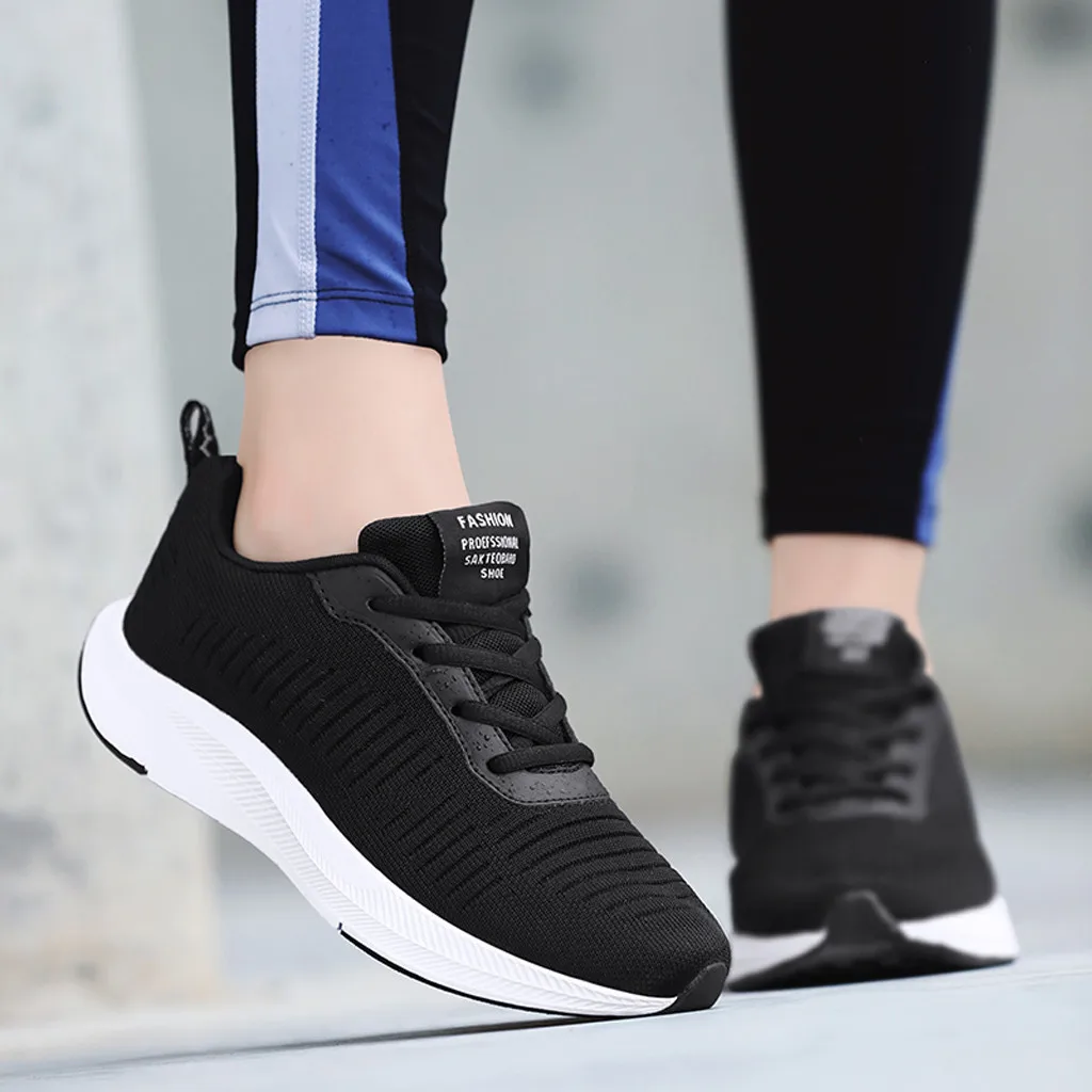 Popular Spring Autumn Men Running Shoes Couple Mesh Breathable Low-top Sneakers Lightweight Anti-slip Walking Кроссовки | Спорт и