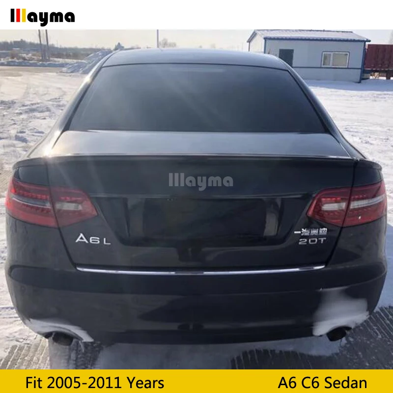 ABT Стиль полиуретановый задний спойлер для багажника Audi A6 C6 Седан 2005 2011 года