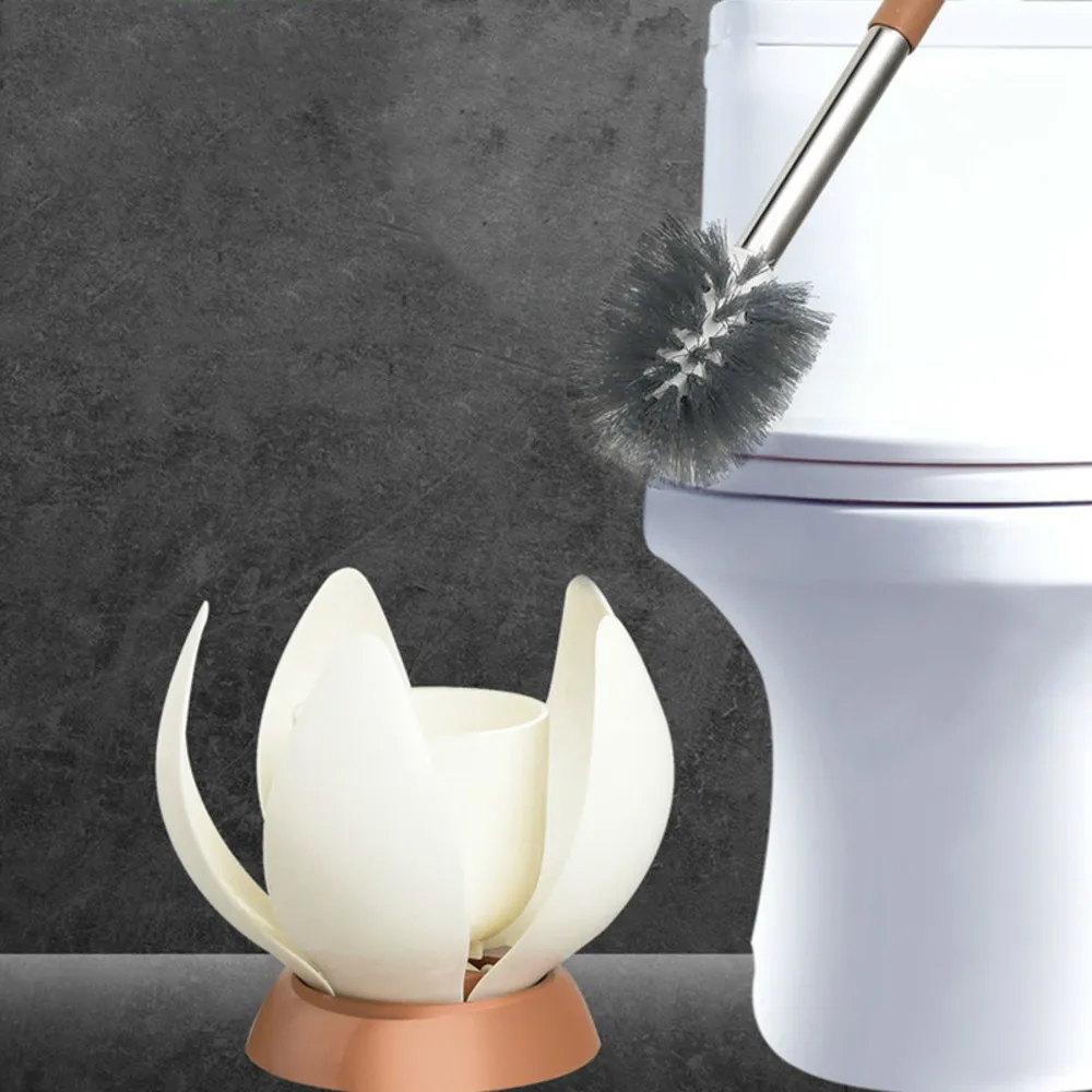 Creativity Soft Bristle Toilet Brush Holder Sturdy Efficient Cleaning Home Silicone Brushes Bathroom Accessor | Дом и сад