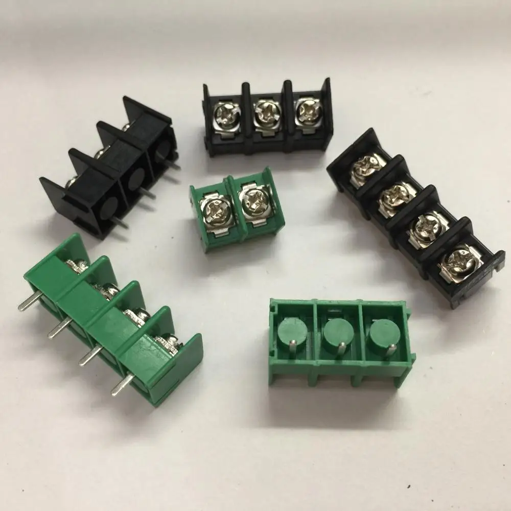 10 шт. KF7620 7 62 мм шаг разъем pcb винтовой клеммный блок 2 pin/3 pin/4Pin/5Pin/6 P/7 P/8 P зеленый