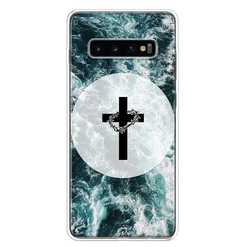 Дизайнерский чехол для телефона Christian Cross Samsung Galaxy S10 S20 S22 S21 FE Ultra S10E S9 S8 Plus + S7 Edge J4 Lite