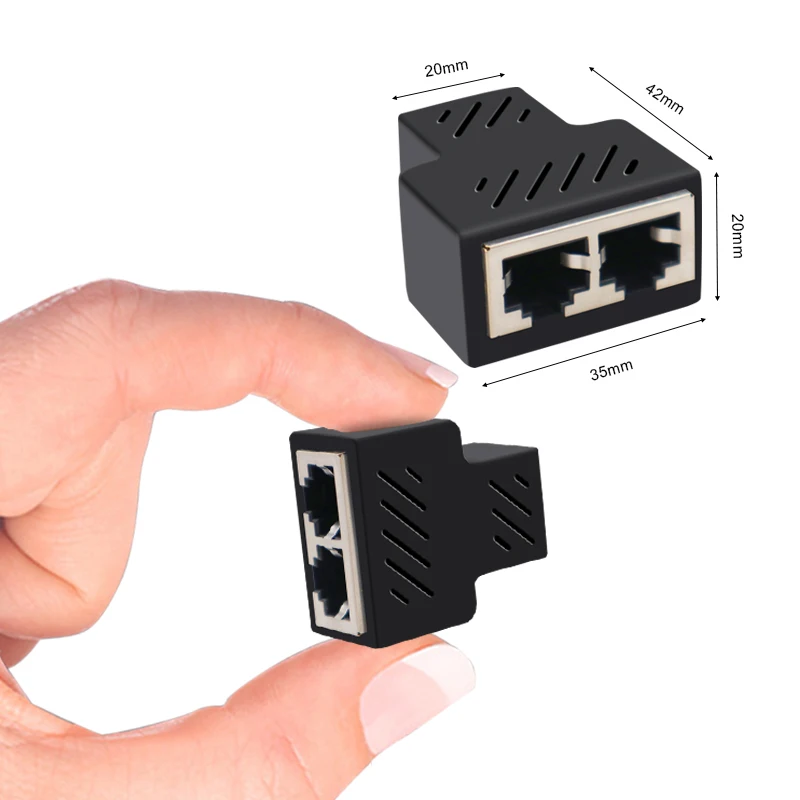 1 To 2 LAN RJ45 Connector Network Cable Splitter Extender Plug Adapter oxygen free copper conductor | Компьютеры и офис